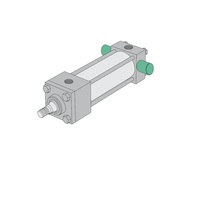 T2AM-08A1D-BAA2 NUMATICS/AVENTICS NFPA CYLINDER<BR>A SERIES 2 1/2" BORE 8" STROKE, CAP TRUNNION, H/C CUSH, MAGNET